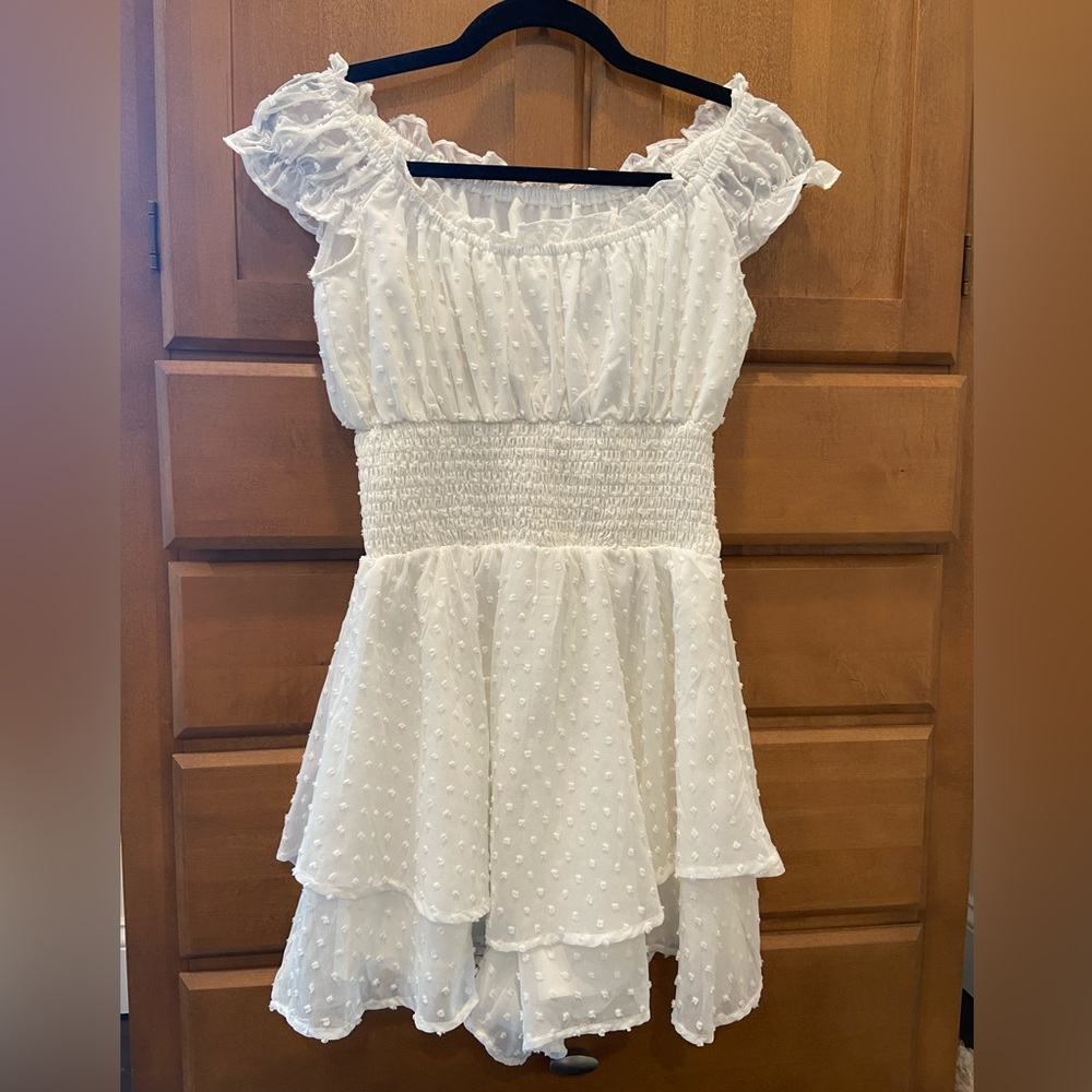 White mini dress